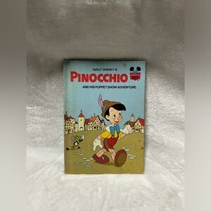 Vintage Pinocchio and His Puppet Show Adventure Walt Disney Hardcover Book